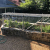 Raised Garden Bed With Metal Fencing Enclosure And Gates
