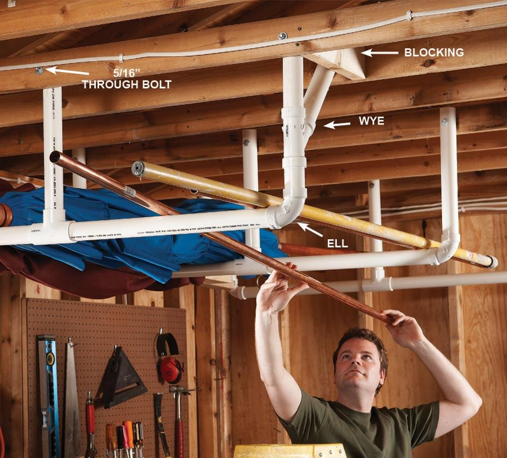 diy organization ideas maker pipe