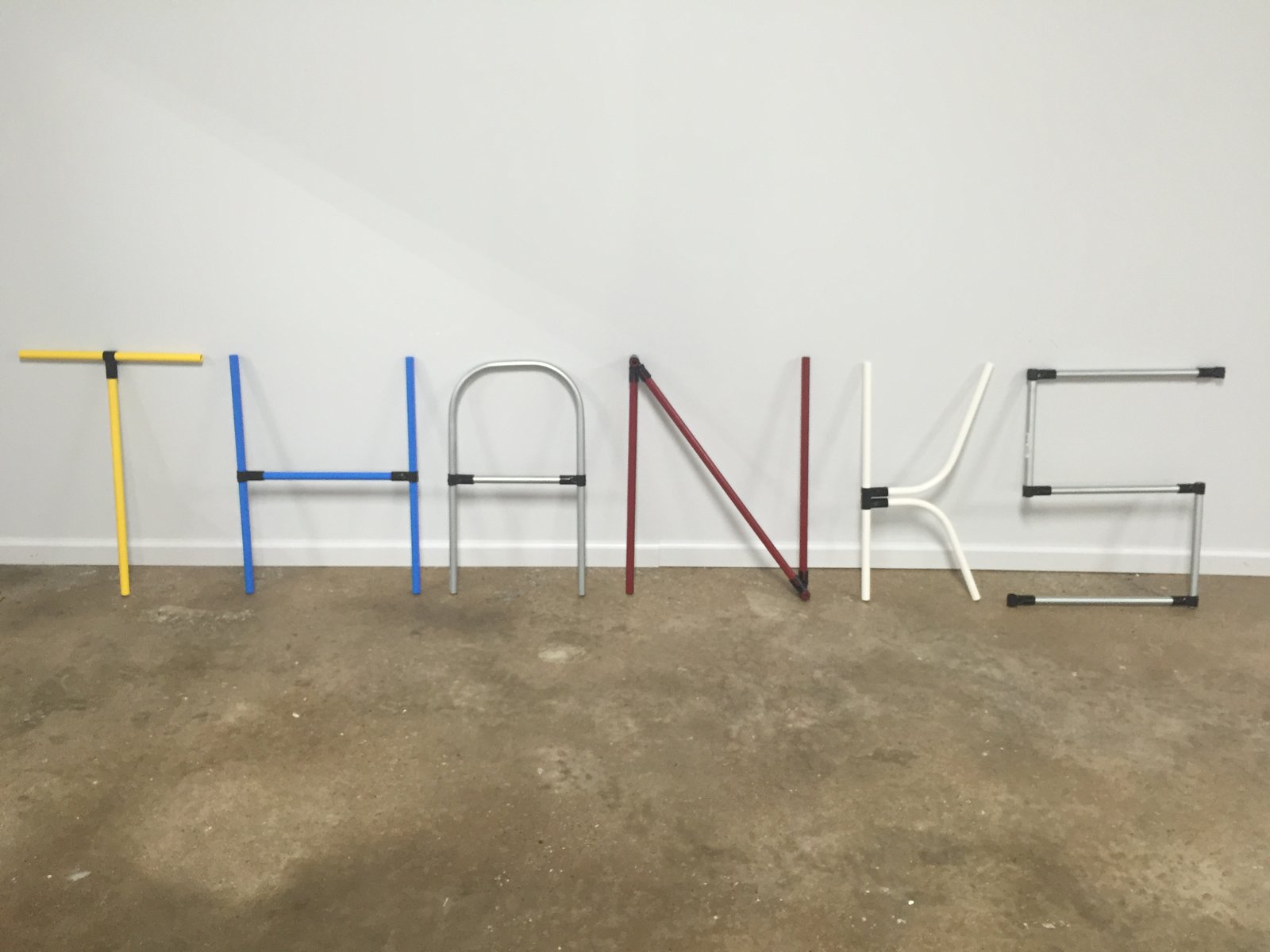 Industrial Pipe Marquee Letters