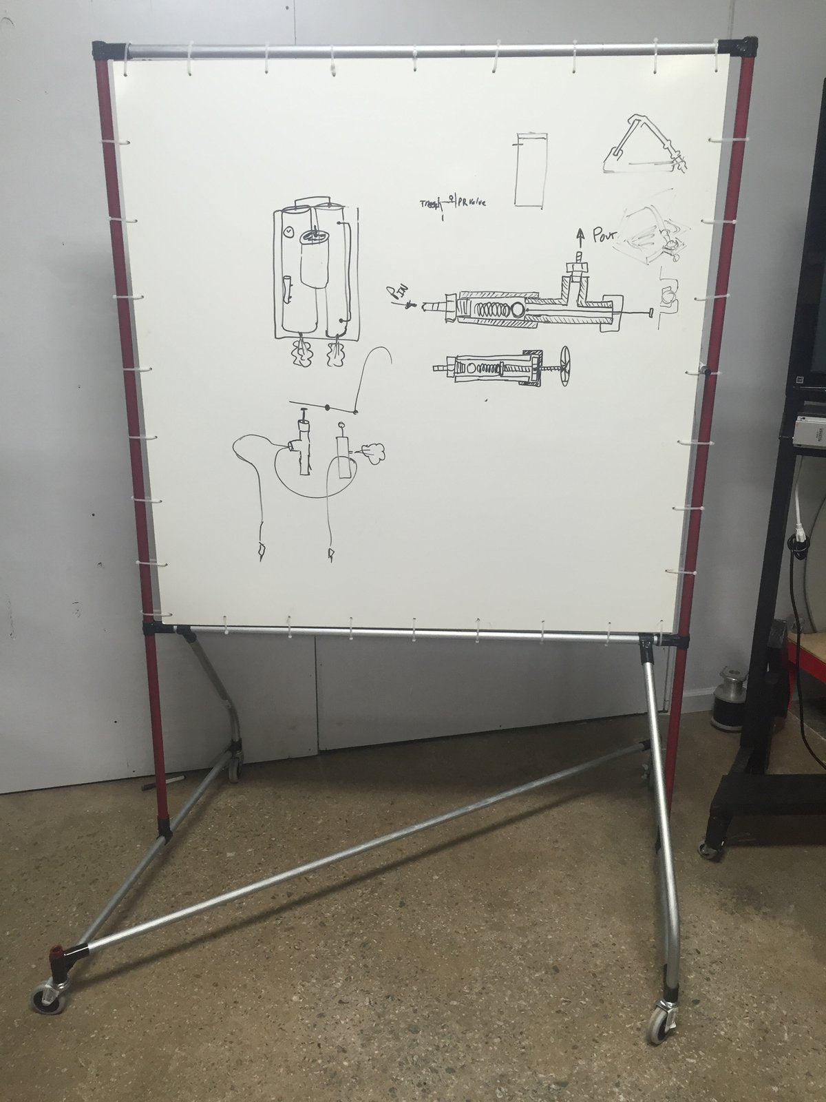 Custom Whiteboard on Wheels