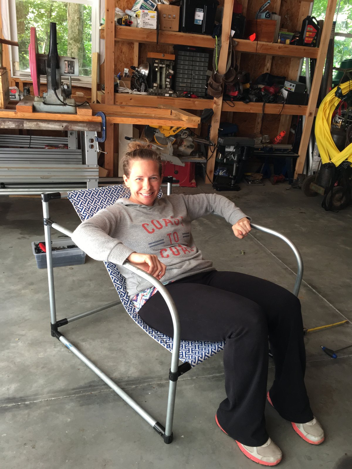 Conduit Pipe Fabric Sling Chair