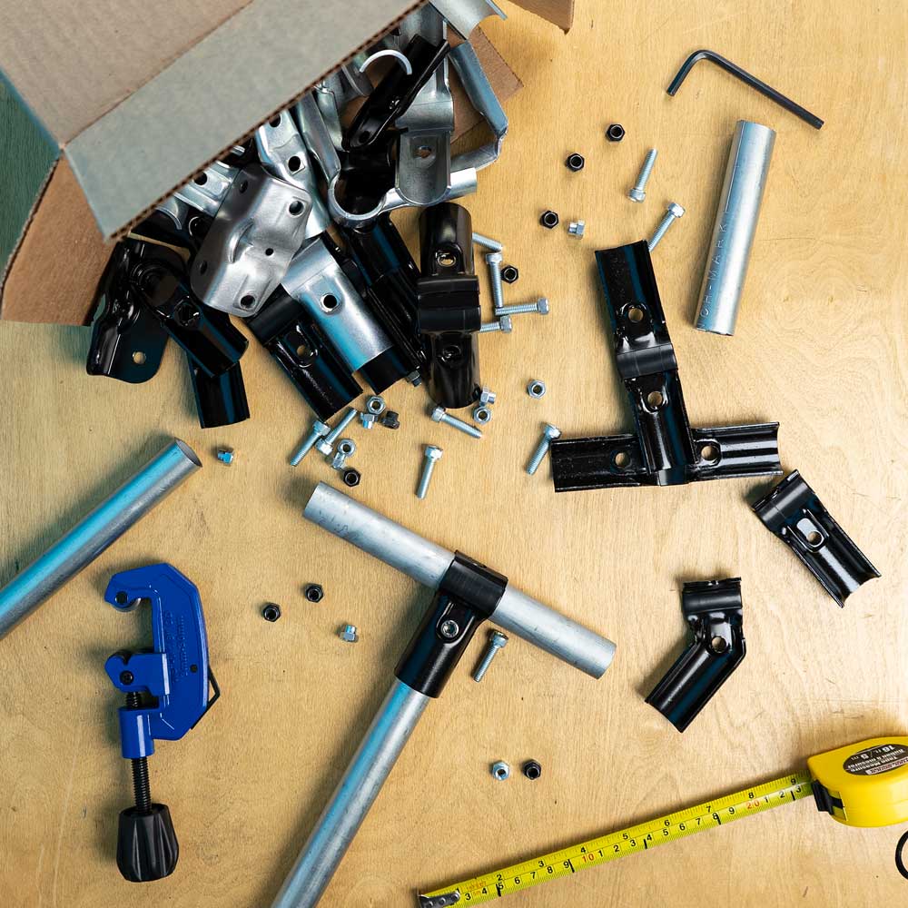 Connector Build Kit Structural Pipe Connector Kits | DIY Pipe Projects | Maker Pipe