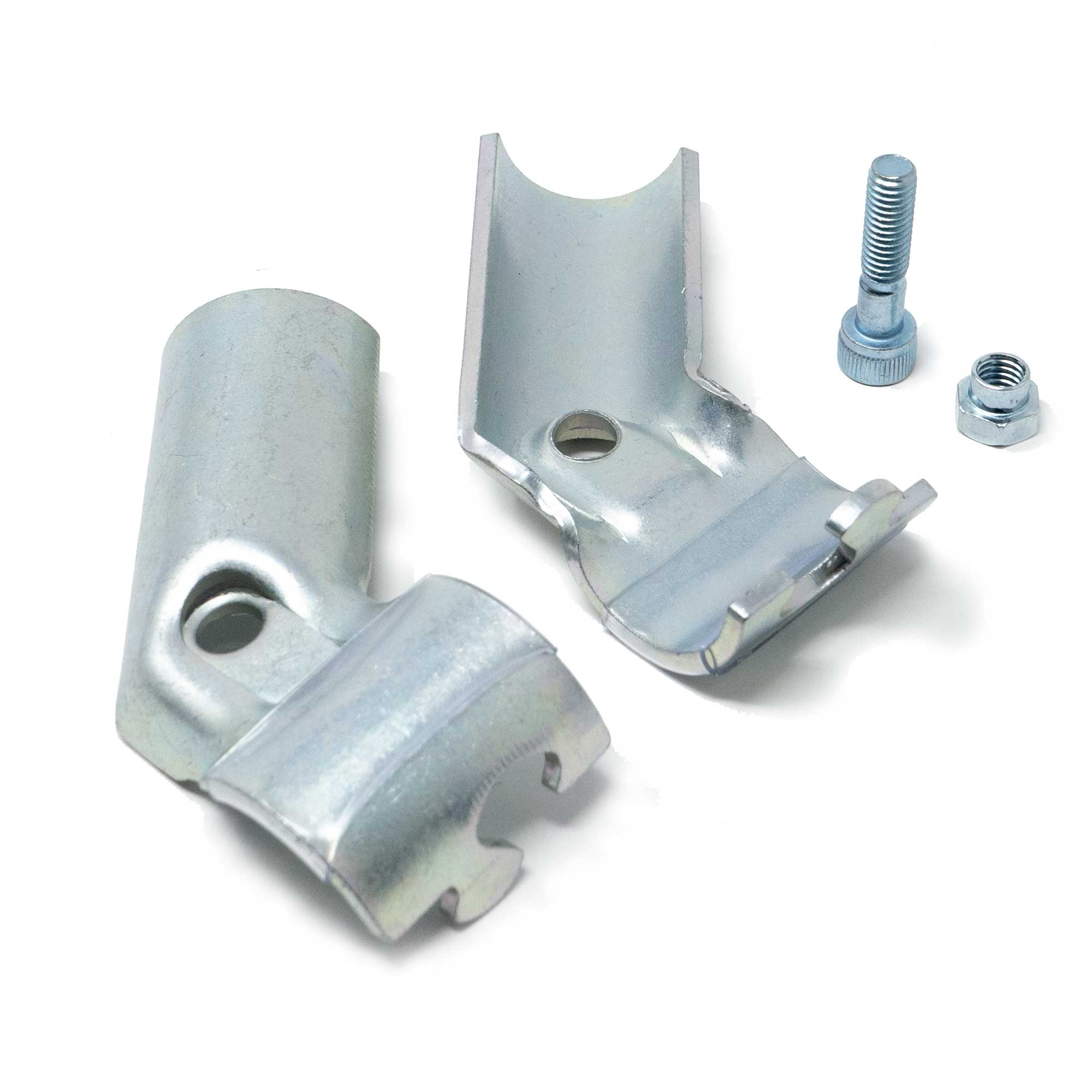 thumbnail image 2 of 2-Pack 45 Degree Structural Pipe Connectors - Steel Conduit Clamps For 1.1 Inch / 28mm Pipes 2 of 14