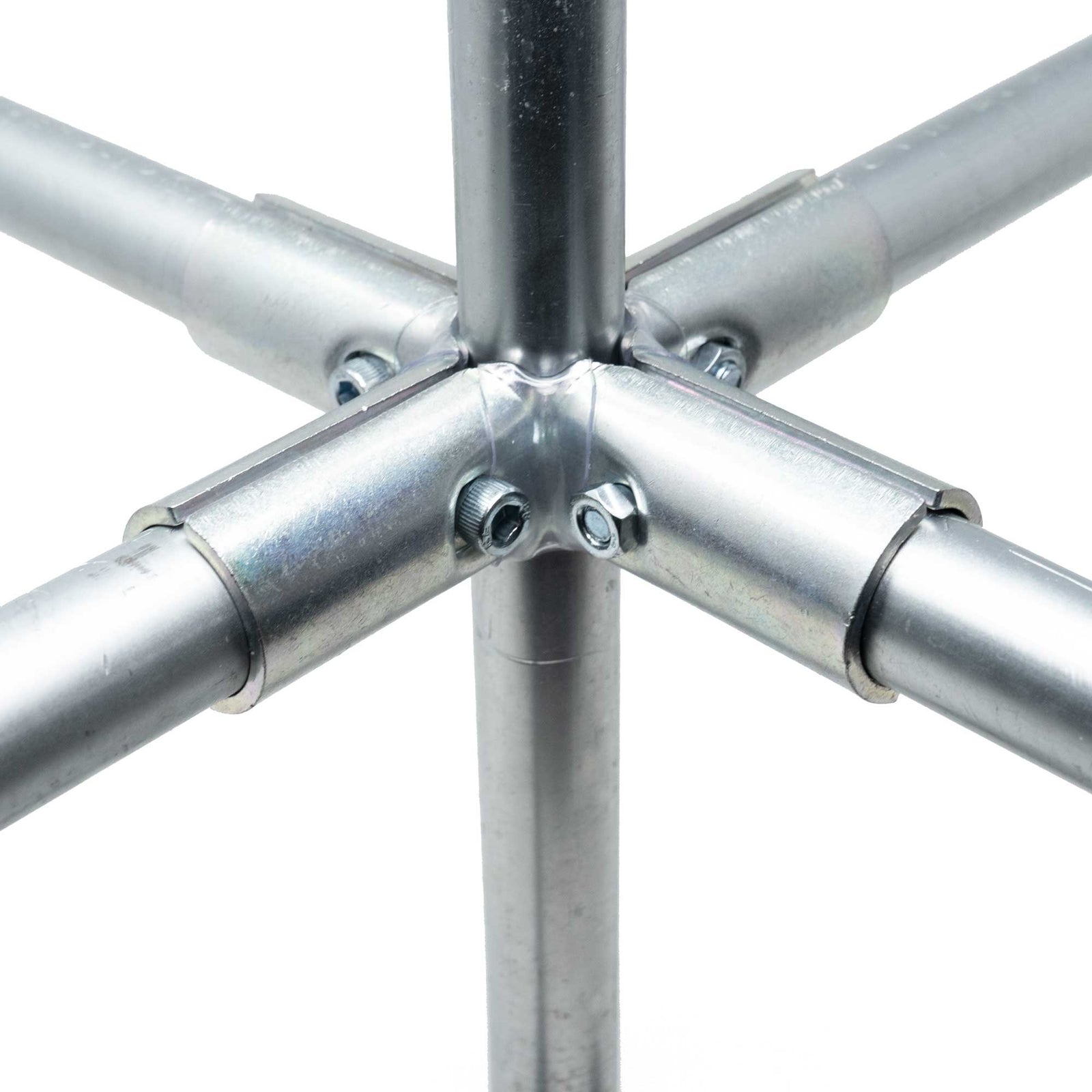 M METERXITY 4-Pack 90° 3-Way Pipe Connector – Stainless Steel Clamp For 1″ (25mm) OD Pipe – Corrosion-Resistant, Screws Included – For Frames, Trellises, Greenhouses & Racks