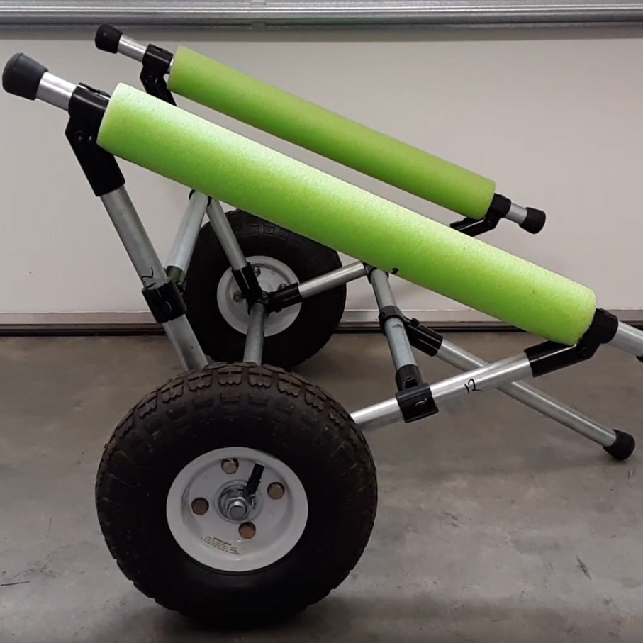 DIY cart with salvage plastic wheels - Kayaking and Kayak Fishing
